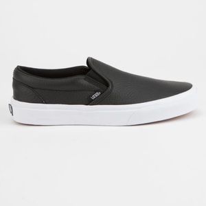 Vans Off The Wall Black Leather Water Resistant